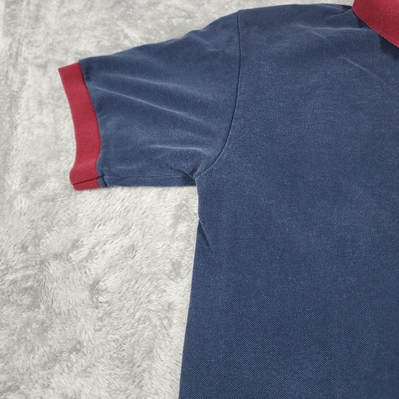 VINTAGE Harley-Davidson Polo Shirt Mens Large Blue Red Biker Made in USA 90s - Picture 3 of 14